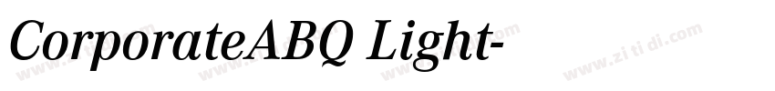 CorporateABQ Light字体转换